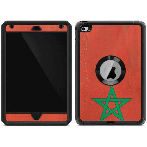 Morocco Flag Distressed Otterbox Defender iPad Skin
